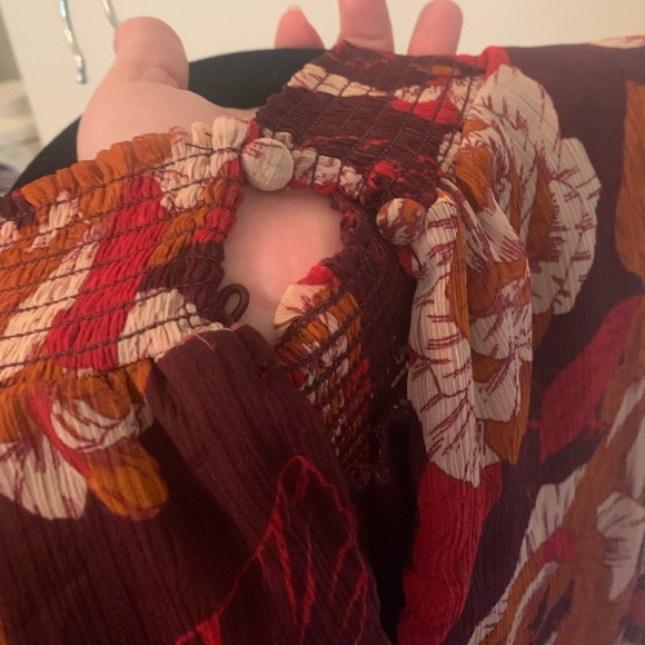 EUC MSK Ruffled Fall Floral Wedding Guest Dress Size XL - Picture 11 of 15